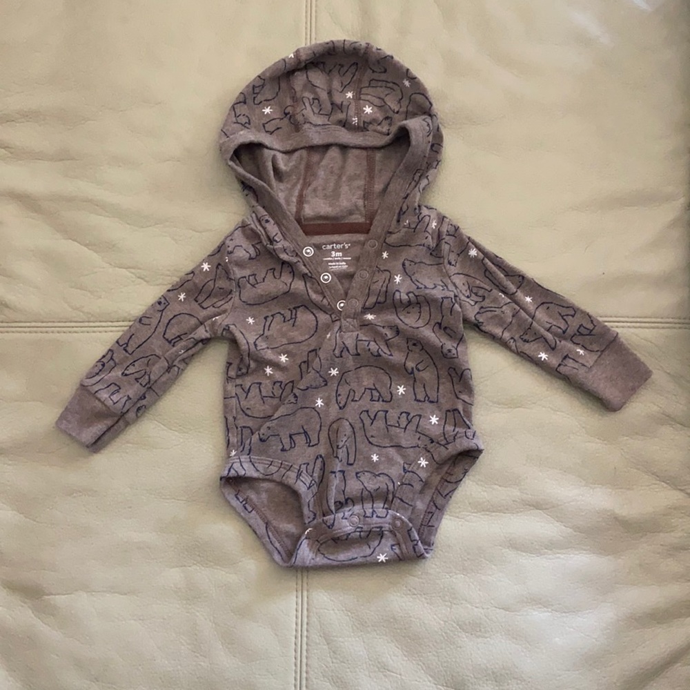 Adorable snow bear onesie